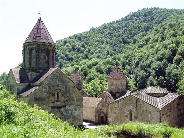 Haghartsin churches, 9th century right, 12 century left